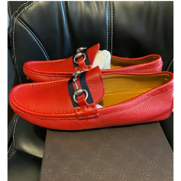 red gucci loafers mens